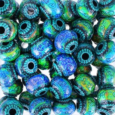 13mm Blue Mystique Rondelle Mood Beads - Goody Beads