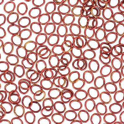 5mm Antique Copper Plated 21 Gauge Oval Jump Rings - Goody Beads