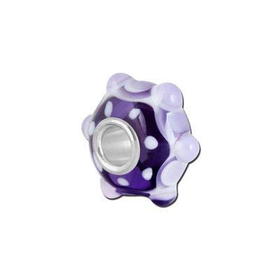 Petite Purple Bonnet Lampwork Glass Bead - Interchangeable - Goody Beads