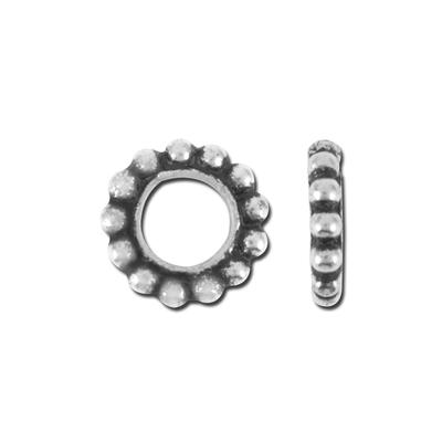 9mm Silver Plated Bali Style Large Hole Spacer - Goody Beads