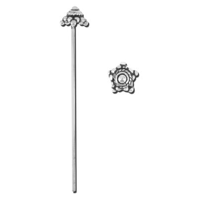 2 1/4 Inch Silver Plated Bali Style Headpin - Goody Beads