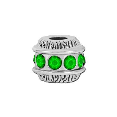 Petite Emerald Birthstone Barrel Bead - Interchangeable - Goody Beads