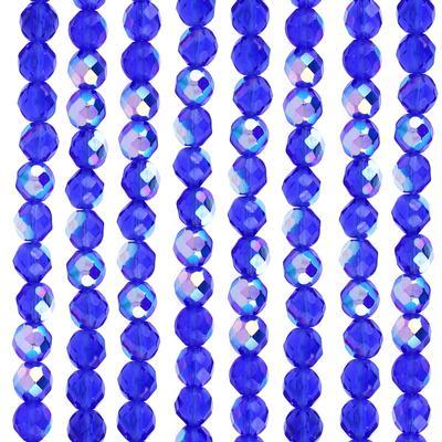 4mm Czech Fire Polish Sapphire AB Beads - Goody Beads