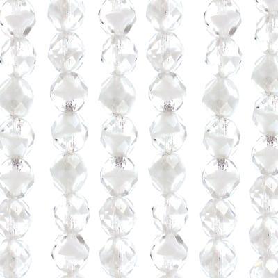 8mm Czech Fire Polish Crystal White Beads - Goody Beads