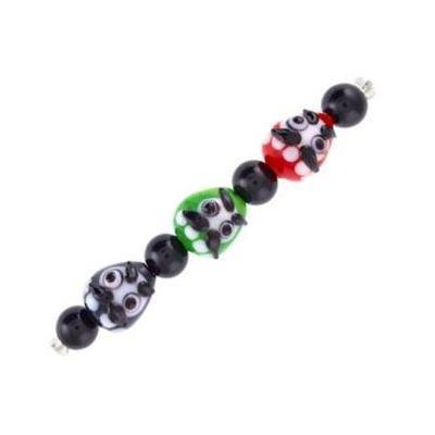 8-13mm Rondelle Face Beads Lampwork Set - Goody Beads