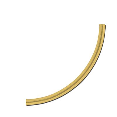 50mm Gold Plated Curved Tube Bead - Goody Beads