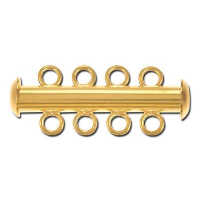 Gold 4 Strand Tube Clasp - Goody Beads