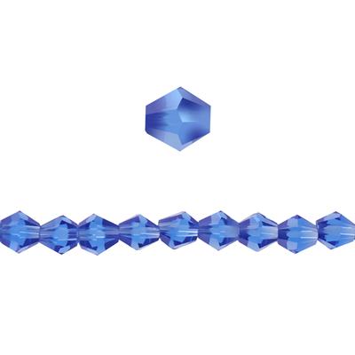 6mm Bicone Sapphire Glass Crystal Beads - Goody Beads