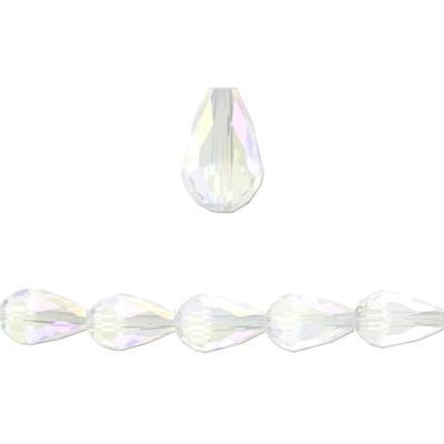 11mm AB Crystal Faceted Teardrop Crystal Beads - Goody Beads