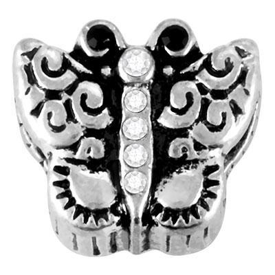 Butterfly with Clear Stones Slider Charm - Goody Beads