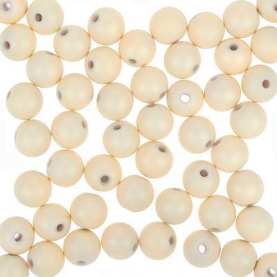 8mm Ivory Round Satin Beads - Goody Beads