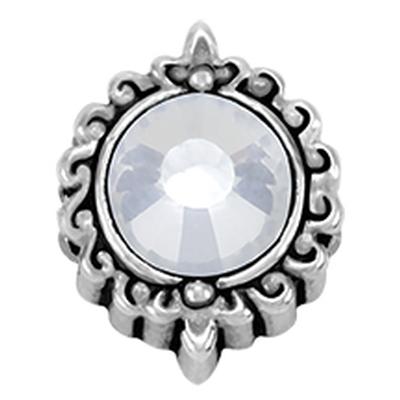 Clear Stone Regal Slider Charm - Goody Beads