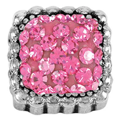 Rose Stones Lavish Square Slider Charm - Goody Beads