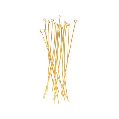 1.5 Inch Gold Plated 20 Gauge Eyepins - Goody Beads