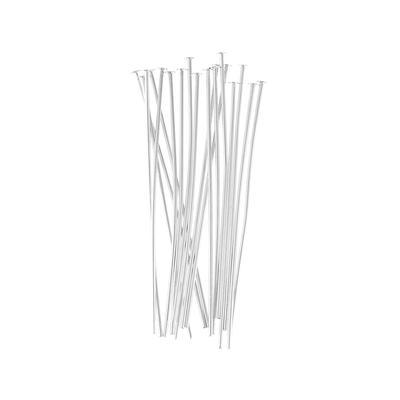 1.5 Inch Silver Plated 22 Gauge Headpins - Goody Beads