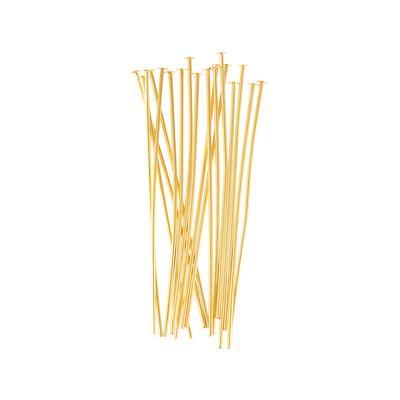 1.5 Inch Gold Plated 20 Gauge Headpins - Goody Beads