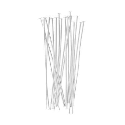 2 Inch Silver Plated 22 Gauge Headpins - Goody Beads