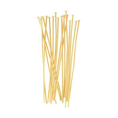 2 Inch Gold Plated 20 Gauge Headpins - Goody Beads