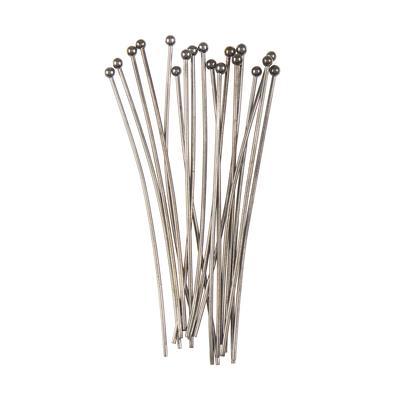 2 Inch Gunmetal Plated 20 Gauge Headpins with Ball Top - Goody Beads