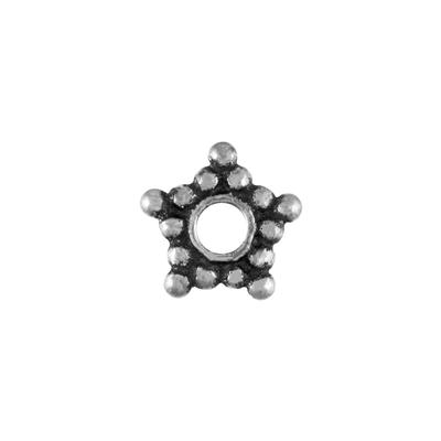 7mm Silver Plated Bali Style Star Spacer - Goody Beads