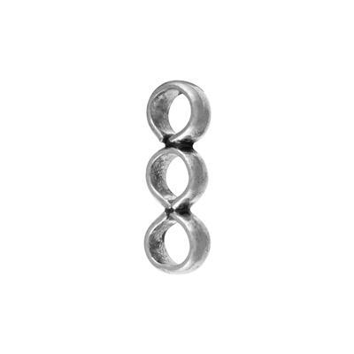 14mm Silver Plated Bali Style 3 Hole Link - Goody Beads