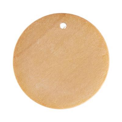 25mm Flat Natural Wood Disc Pendant - Goody Beads