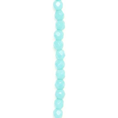 2mm Turquoise Faceted Czech Fire Polish Beads - Goody Beads