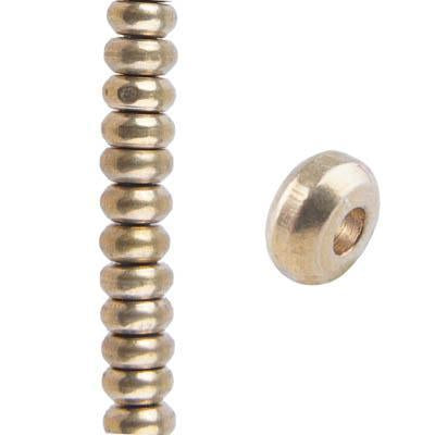 2x4.2mm Heishi Brass Spacer Beads - Goody Beads