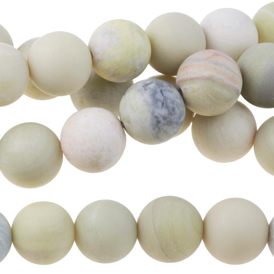 MATTE Australian Butter Jasper 10mm Round 8-Inch