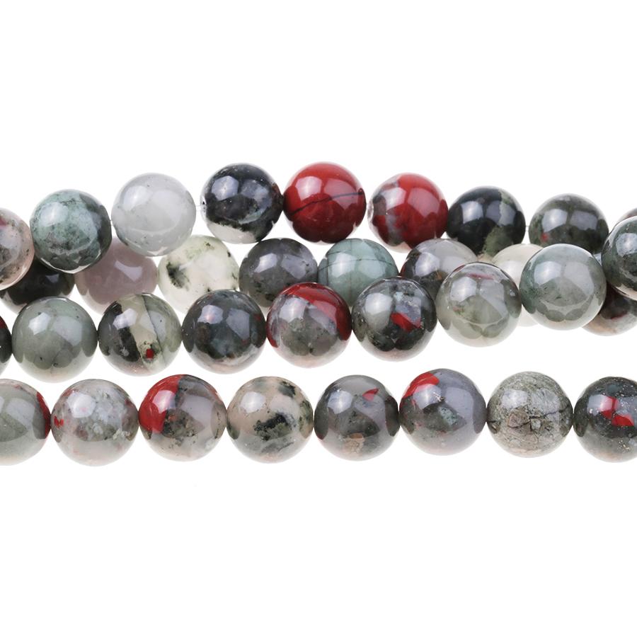 African Blood Stone 10mm Round 15-16 Inch