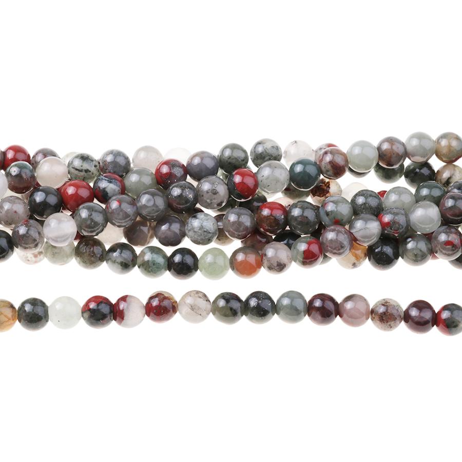 African Blood Stone 6mm Round 15-16 Inch