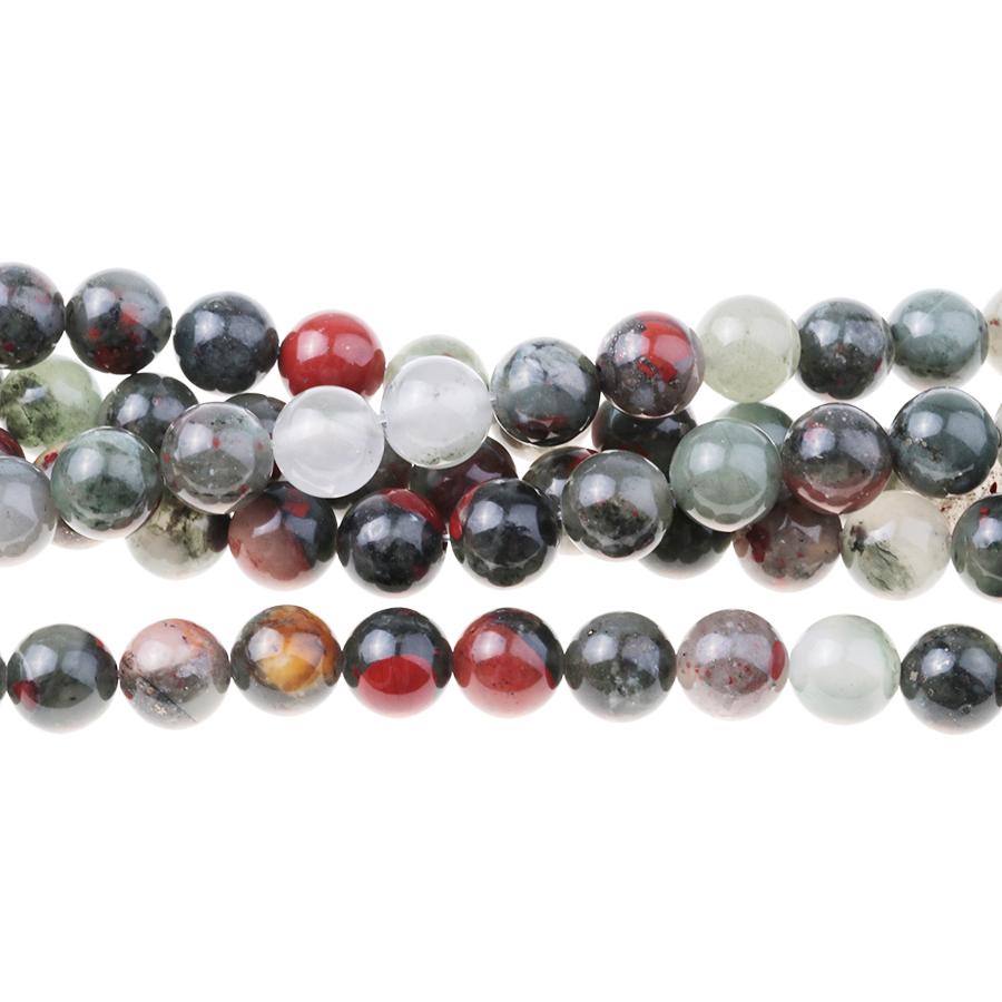 African Blood Stone 8mm Round 15-16 Inch