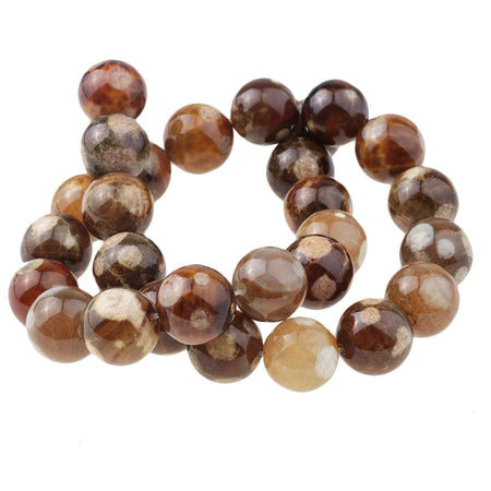 Antique Dot Agate 14mm Round 15-16"