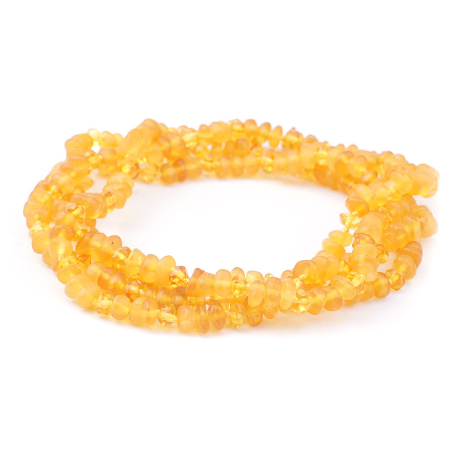 Amber 4X6-6X10mm Chip Faceted Matt/Polish Golden - Limited Editions - Goody Beads