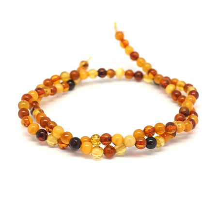 Amber Multi 4-5mm Round - 15-16 Inch