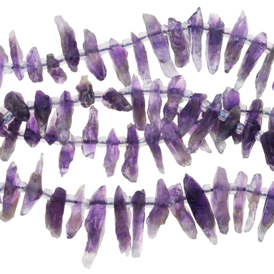 Amethyst 10-20mm Top Drilled Rough Chip 15-16 Inch