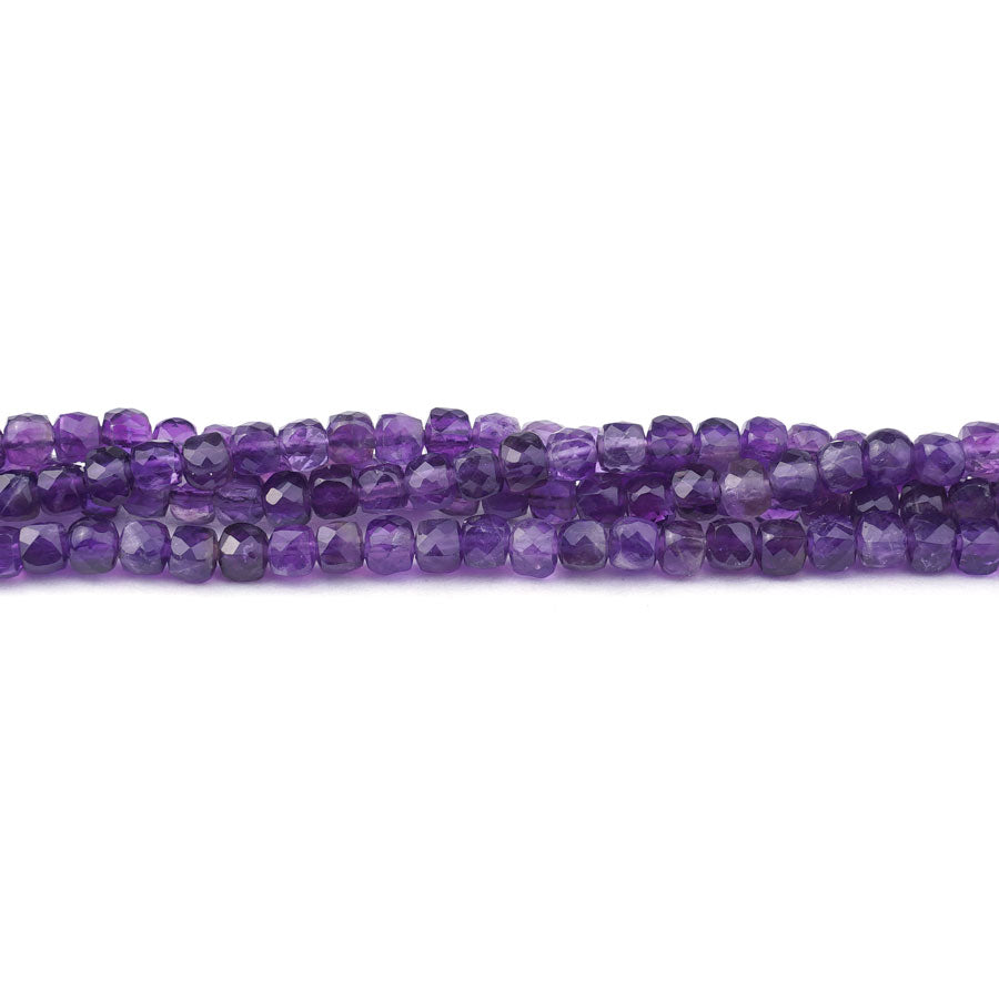 Amethyst 4mm Diamond Cut Cube - Limited Editions - Goody Beads