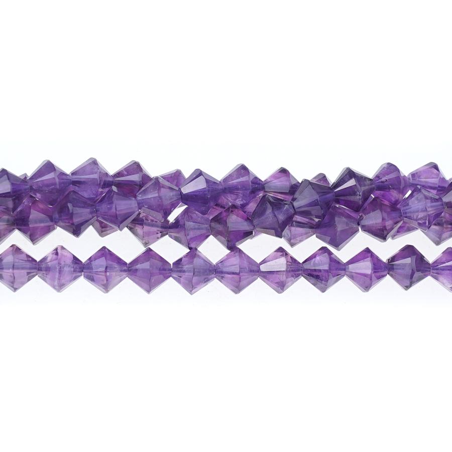 Amethyst Dia Cut Xilion 6mm Bicone - 15-16"