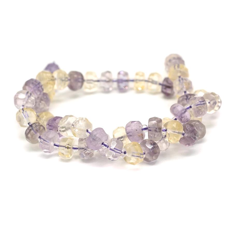 Ametrine 5x9mm Natural Rondelle Faceted, Free Form - 15-16 Inch