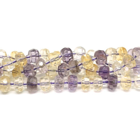 Ametrine 5x9mm Natural Rondelle Faceted, Free Form - 15-16 Inch