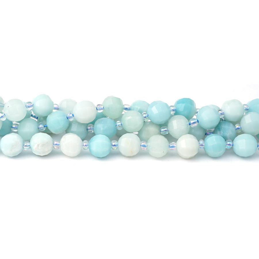 Amazonite 8mm Round Step Cut - 15-16 Inch