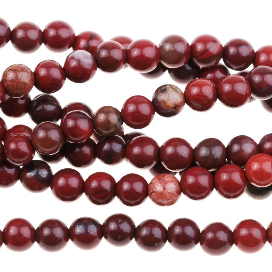 Apple Jasper 4mm Round 8-Inch - Goody Beads