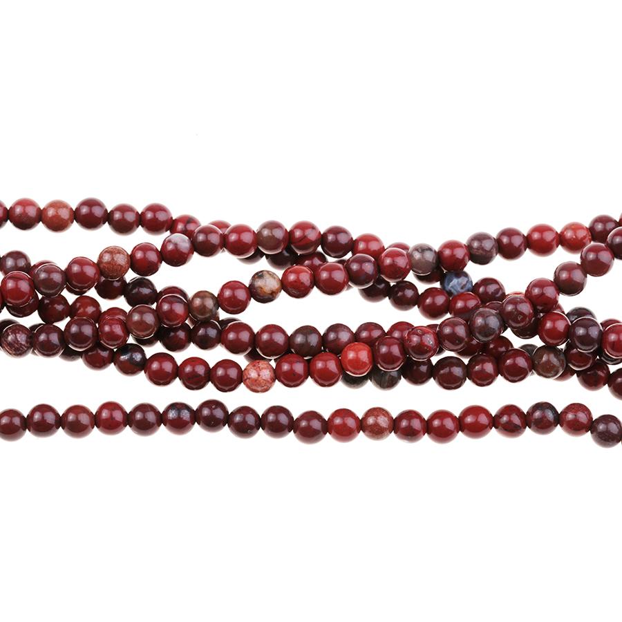 Apple Jasper 4mm Round 8-Inch - Goody Beads