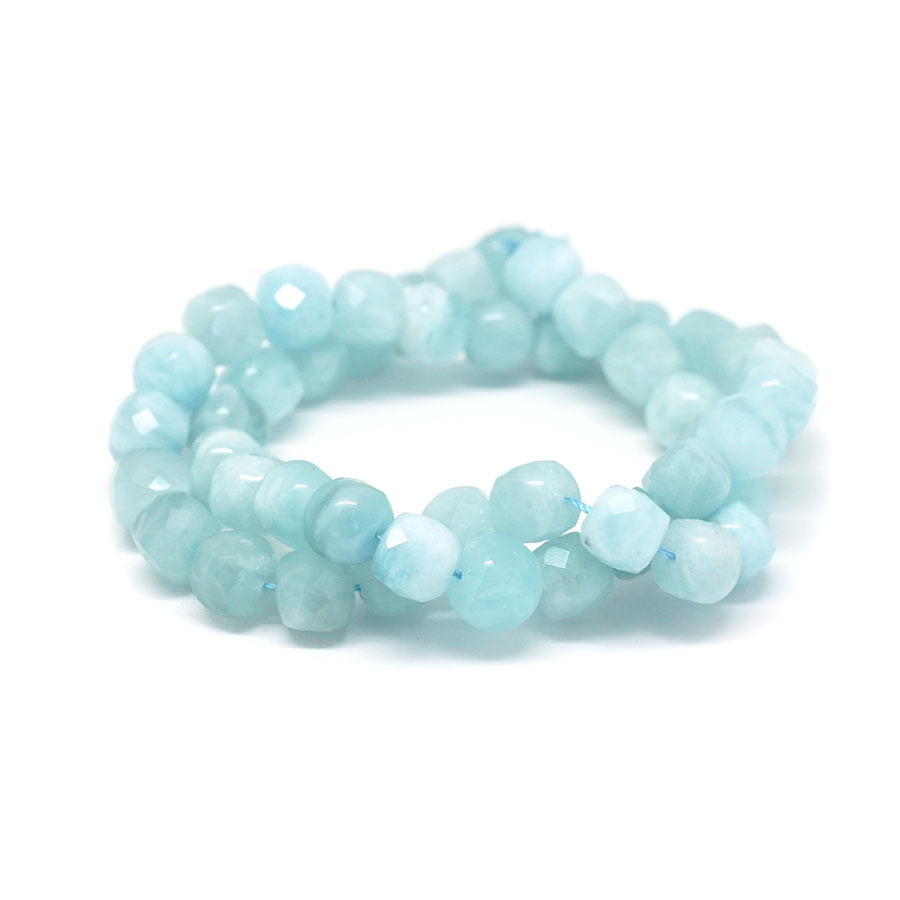 Aquamarine Faceted 10mm Cube 15-16 Inch - Goody Beads