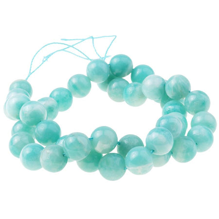 Aquamarine 10mm Round 15-16 Inch