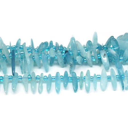 Aquamarine 3x10-20mm Chip - 15-16 Inch