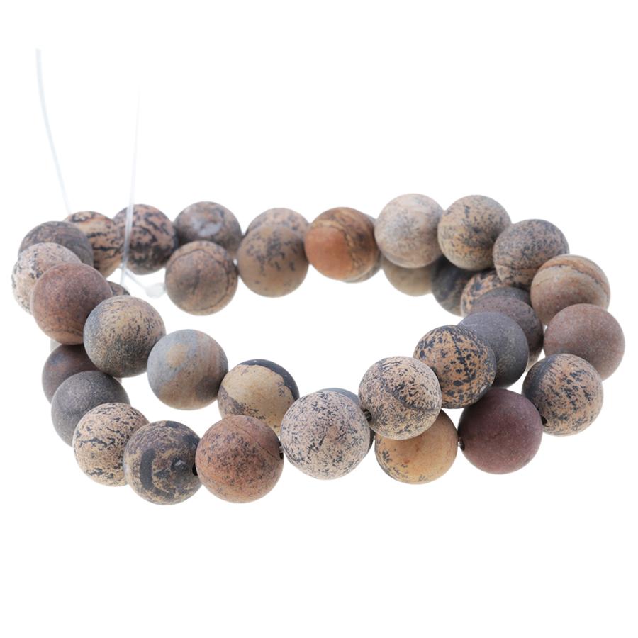 MATTE Artistic Jasper 10mm Round 15-16 Inch