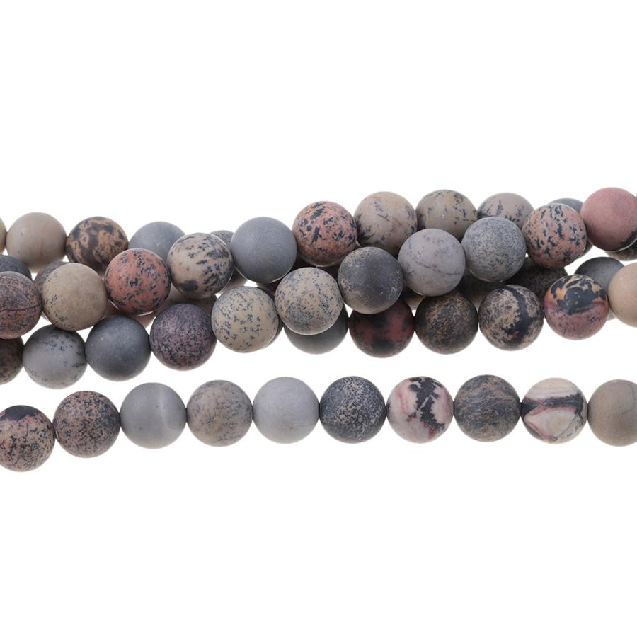 MATTE Artistic Jasper 8mm Round 15-16 Inch