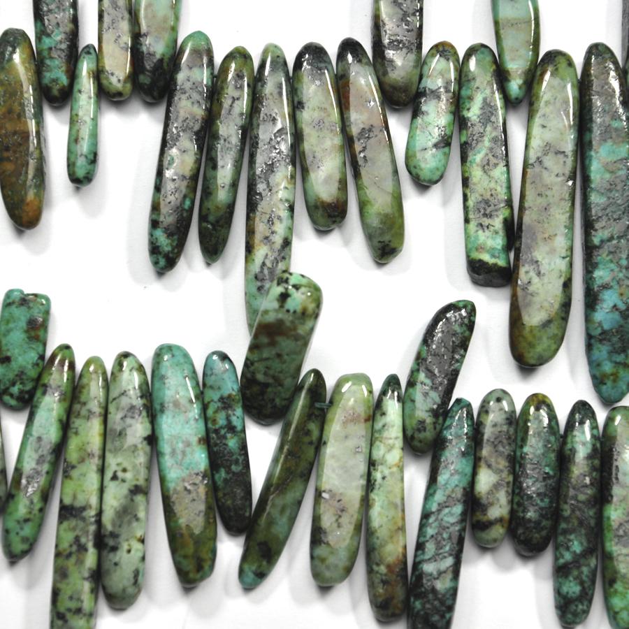 African Turquoise 20-45mm Sticks'n Stones