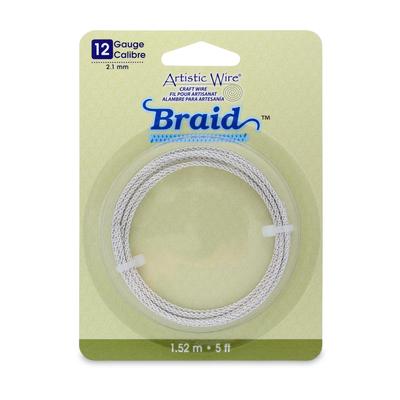 12 Gauge Tarnish Resistant Silver Artistic Wire Braid